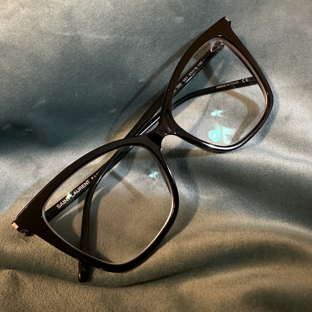 Yves Saint Laurent Black Oversized Square Glasses
